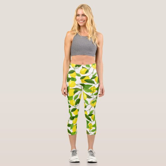 Wasserfarbenemon Capri Leggings (Vorderseite)