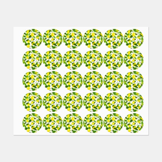 Wasserfarbenemon Etiketten (Blatt)