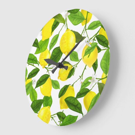 Wasserfarbenemon Große Wanduhr (Winkel)