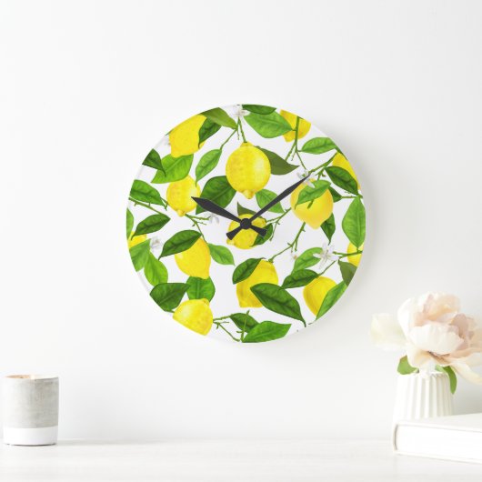 Wasserfarbenemon Große Wanduhr (Zuhause)