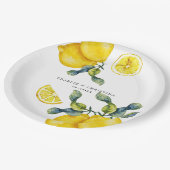 Wasserfarbenemon-Hochzeit Pappteller (Schrägansicht)