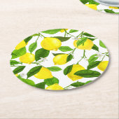 Wasserfarbenemon Runder Pappuntersetzer (Angewinkelt)