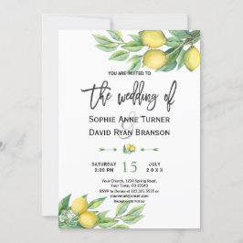 Wasserfarbenemon Tropical Handschrift Hochzeit Einladung