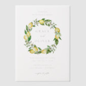 Wasserfarbenemon und Hochzeit des Grünkrauts Pergament Einladungen (Vorderseite)