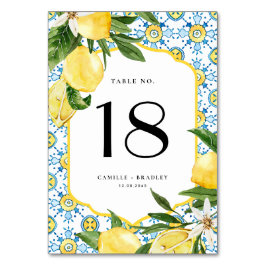 Wasserfarbenemon und marokkanische Hochzeit Tischnummer