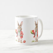 Wasserfarbenen Bunny Beach Lounge Kaffeetasse (VorderseiteRechts)