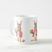 Wasserfarbenen Bunny Beach Lounge Kaffeetasse (Vorderseite Links)