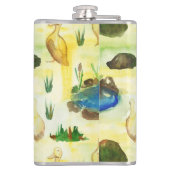 Wasserfarbenente Flachmann (Rückseite)