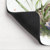 Wasserfarbenente in Blume Mousepad (Ecke)