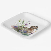 Wasserfarbenente in Blume Pappteller (Gewinkelt)