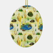 Wasserfarbenente Keramik Ornament (Rechts)