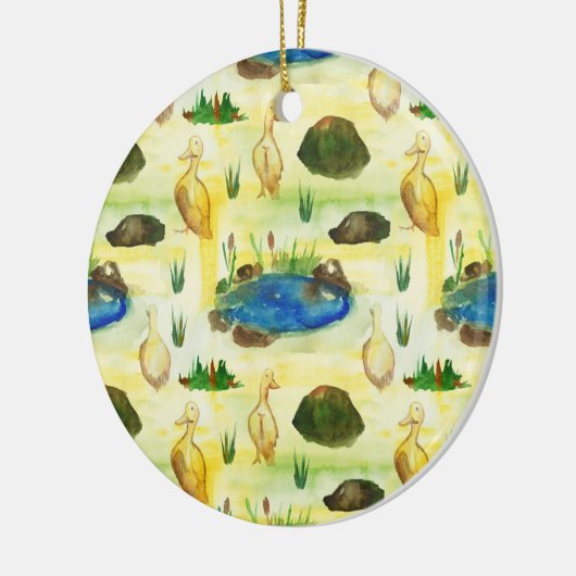 Wasserfarbenente Keramik Ornament (Links)