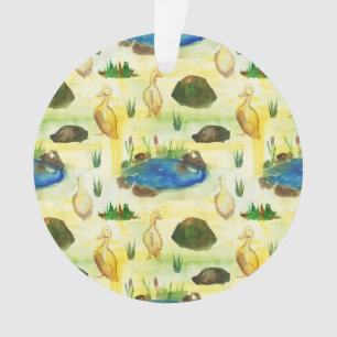 Wasserfarbenente Ornament