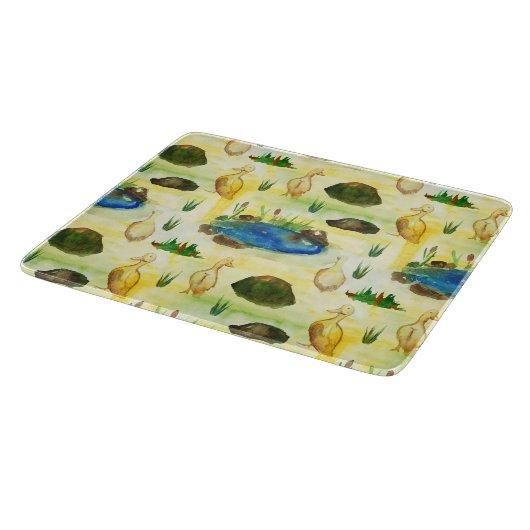 Wasserfarbenente Schneidebrett (Ecke)