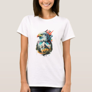 Wasserfarbener Adler & Bergsee-Zauber T-Shirt
