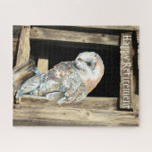 Wasserfarbener Barn Bwl Bird Nature Puzzle (Horizontal)