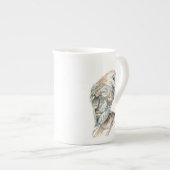 Wasserfarbener Barn Owl Bird Nature Art Porzellantasse (Vorderseite Rechts)
