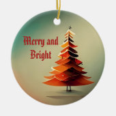 Wasserfarbener Baum Ornament (Vorne)