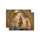 Wasserfarbener Berg ,Natur Waterco Mitteilungskarte (Vorderseite/Rückseite Beispiel)