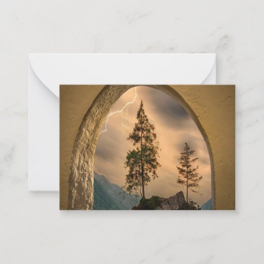 Wasserfarbener Berg ,Natur Waterco Mitteilungskarte (Vorderseite)