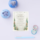 Wasserfarbener Berg Rustikale Große Wiedereröffnun Flyer (Einzeln)