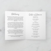 Wasserfarbener Bergsee Beerdigung Programm (Innenseite)