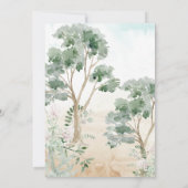 Wasserfarbener Bergsee Hochzeit Einladungen (Rückseite)