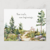 Wasserfarbener Bergweg Ankündigung Postkarte (Vorderseite)