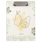 Wasserfarbener Blumengarten Klemmbrett (Vorderseite)