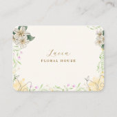 Wasserfarbener Blumengarten Visitenkarte (Vorderseite)