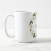 Wasserfarbener Blumenkranz zum Muttertag Kaffeetasse (Links)