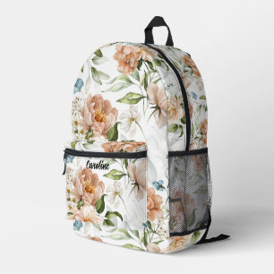 Wasserfarbener Blumenmuster im Vintage-Stil des 17 Bedruckter Rucksack