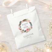 Wasserfarbener Blumenstrauß mit Federn | Hochzeit Geschenktütchen (Ausgeschnitten)