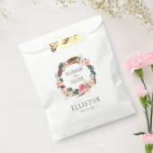Wasserfarbener Blumenstrauß mit Federn | Hochzeit Geschenktütchen (Versiegelt)
