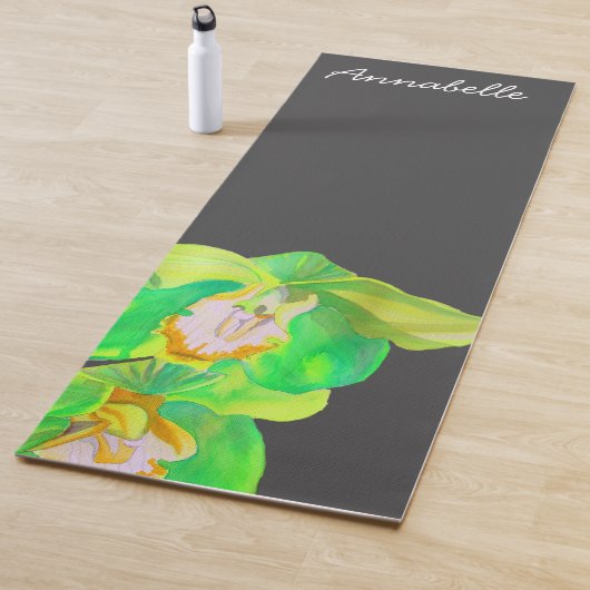 Wasserfarbener Blumenzorn Orchid Energetische Kuns Yogamatte (Beispiel)