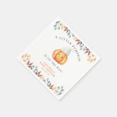 Wasserfarbener Cartoon Kürbis in die Kinderdusche Serviette (Ecke)