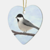 Wasserfarbener Chickadee Ornament (Links)