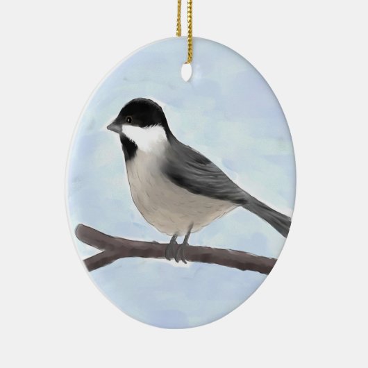 Wasserfarbener Chickadee Ornament (Rechts)