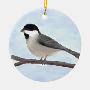 Wasserfarbener Chickadee Ornament