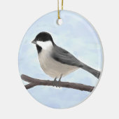 Wasserfarbener Chickadee Ornament (Links)