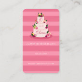 Wasserfarbener Citus Floral 3 Tier Kuchen Bäckerei Visitenkarte (Rückseite)