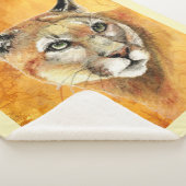 Wasserfarbener Cougar Mountain Lion Cat Wildlife Sherpadecke (3/4)