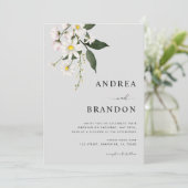 Wasserfarbener Daisy-Blütenfrühling Einladung (Stehend Vorderseite)