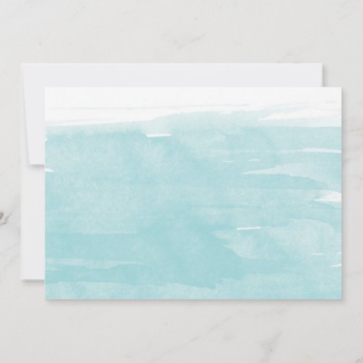 Wasserfarbener Dollar Einladung (Rückseite)