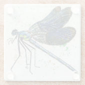 Wasserfarbener Dragonfly-Untersetzer Glasuntersetzer (Rückseite)