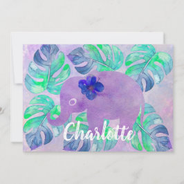 Wasserfarbener Dschungel Tropisches Monsterfest Einladung