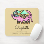Wasserfarbener Elefant, modern personalisiert Mousepad (Mit Mouse)