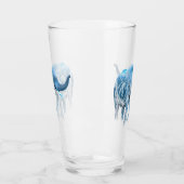 Wasserfarbener Elefant Natur Tier Art Glas (Links)