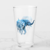 Wasserfarbener Elefant Natur Tier Art Glas (Vorderseite)