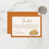 Wasserfarbener Erntedank Türkei Glücklich Mitteilungskarte (Vorderseite/Rückseite Beispiel)